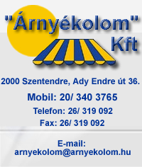Redőny, reluxa, roletta, napellenző, függöny, pliszé forgalmazás - Árnyékolom Kft.