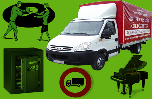 Háfra József Nemzetközi és belföldi árufuvarozó - nemzetközi és belföldi árufuvarozás költöztetés,irodai költöztetés,épületen belüli költöztetés,rakodás,lomtalanítás