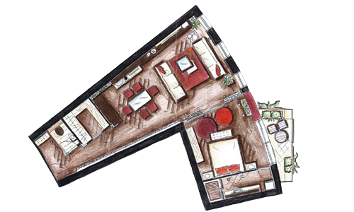 Siófok eladó lakás alaprajz