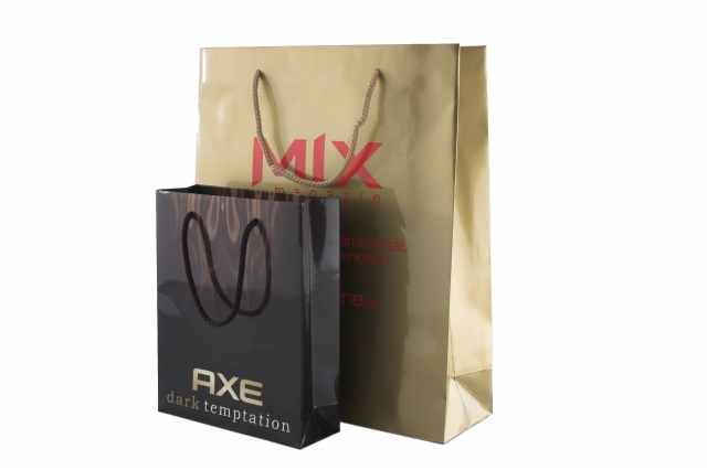 szalagfüles papírtáska, sodrottfüles papírtáska, zsinórfüles papírtáska