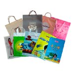 Szalagfüles papírtáska, sodrottfüles papírtáska, zsinórfüles papírtáska